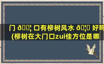 门 🐦 口有柳树风水 🦊 好吗(柳树在大门口zui
佳方位是哪)